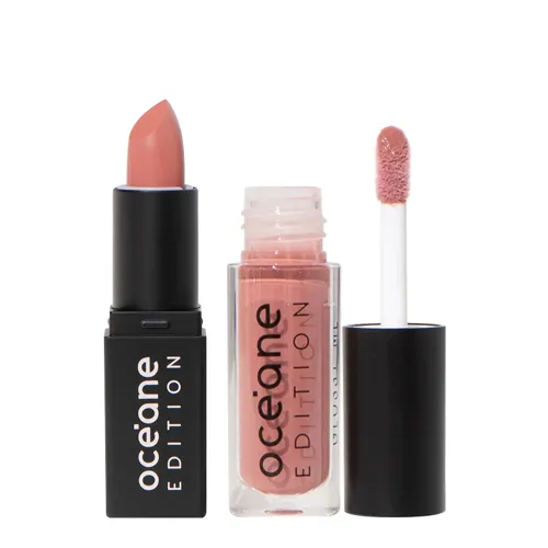 Kit Océane Edition Mini Lipstick Nude Pink e Glossy Me Shimmer Brown (2 Produtos)
