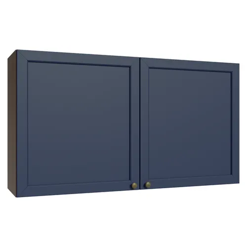 Armário Aéreo 120 cm 2 Portas Rustic/Azul Vik Madesa