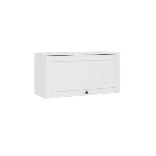 Armário Aéreo de Cozinha 80 cm 1 Porta MDF Milla Carraro Branco