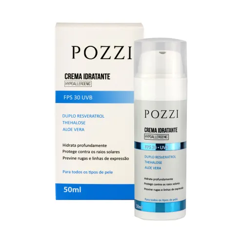 CREME HIDRATANTE HIPOALERGÊNICO COM FPS30 - Hidratação profunda 50ml