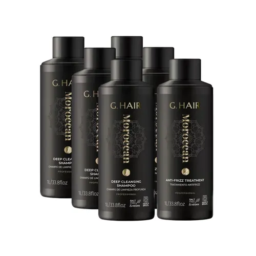 Kit G.Hair Escova Progressiva Marroquina 3 (2 x 1 Litro)
