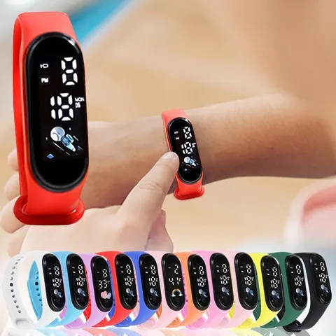 Kawaii Impermeável Relógio Inteligente para Crianças, Relógios Digitais para Meninos e Meninas, Silicone, Esportes ao ar livre, Moda