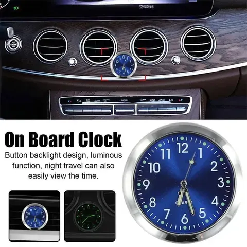 Relógio de carro luminoso automóveis interno stick-on mini relógio digital mecânica relógios de quartzo ornamento automático acessórios do carro