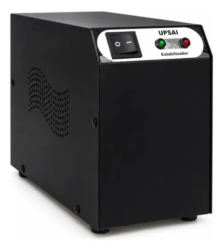 Estabilizador Upsai 3KVA 3030VA 220v / 220v Preto Smart Motor Proteção Energia