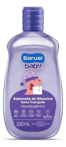 Sabonete Infantil Líquido Tranquilo 210ml Baruel Baby