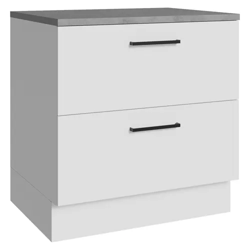 Balcão 80 cm 2 Gavetas Branco Agata Madesa