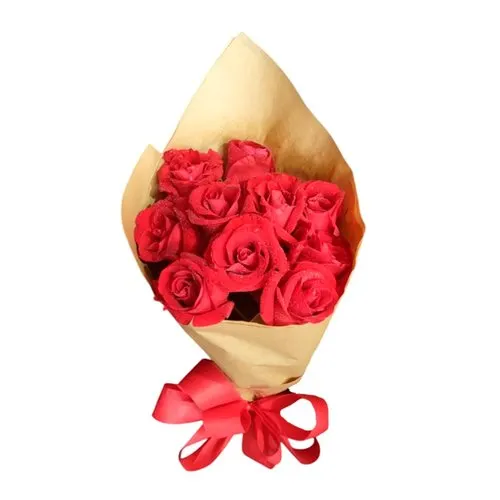 Ramalhete com 10 Rosas vermelhas