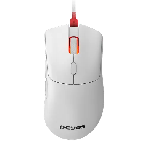 Mouse PCYES Gamer Hydrus White Ghost 12400DPI RGB 6 Botões PMGHWG