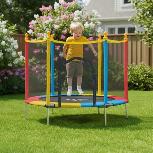 Cama Elástica Pula Pula Trampolim de 1,40 m JustFun Brinquedos para Crianças Colorida