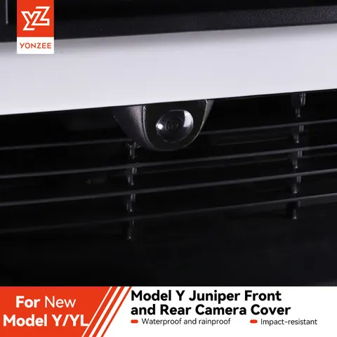 Yz para tesla modelo y l capa de câmera anti-colisão decoração de veículo à prova d'água hd exterior acessórios de carro guarda para juniper