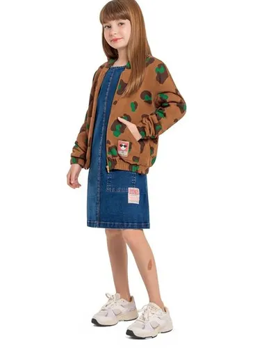 Jaqueta Feminina Infantil com Capuz em Molecotton (Marrom) Gloss