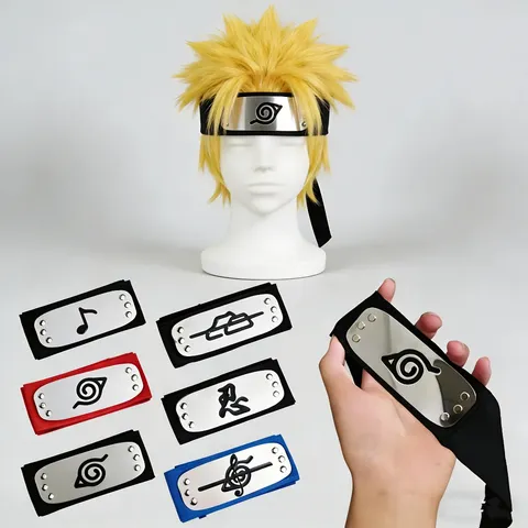 Bandana Bandai Naruto Sasuke, Acessório de Cosplay, Bandana Protetora para a Testa, Presente de Brinquedo