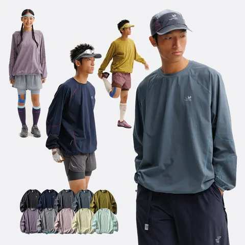 Cidade ao ar livre streetwear esportes manga longa t camisa das mulheres dos homens de secagem rápida leve de alta elasticidade solta casual techwear camisetas