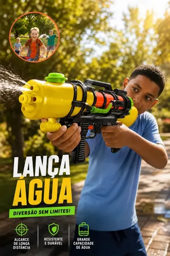 Pistola Lança Água Infantil MPmax Brinquedo Verão Diversão Praia Piscina