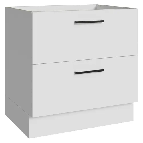 Balcão de Cozinha 80 cm 2 Gavetas (Sem Tampo) Branco Agata Madesa