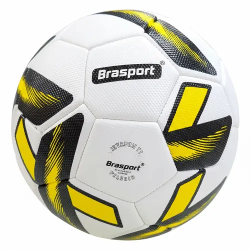 Bola Futebol de Campo Costurada Reforçada Brasport - Amarelo