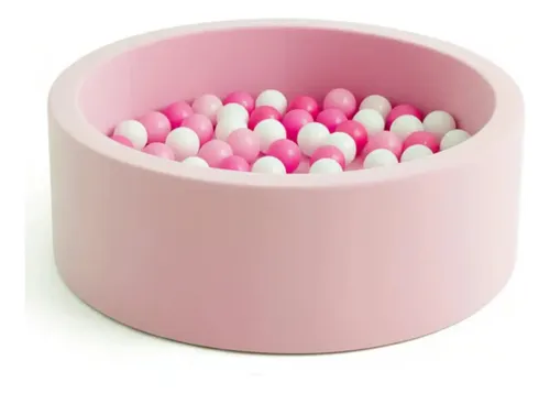 Piscina de Bolinhas Redonda Foam 90cm Rosa Be Place Kids