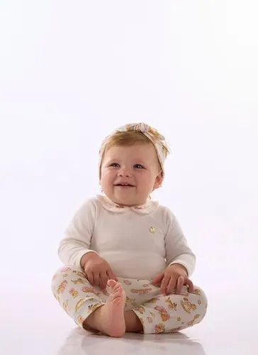 Faixa para Bebê Menina com Estampa Digital Branco