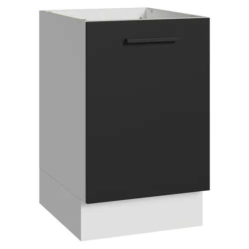 Balcão de Cozinha 50 x 60cm 1 Porta (Sem Tampo) Branco/Preto Agata Madesa