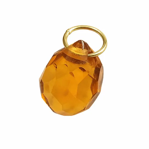 Pingente Gota Citrino em Ouro 18K