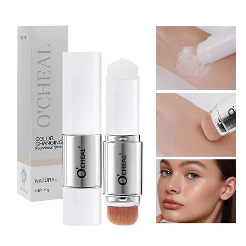 O'CHEAL Mudança de Temperatura Fundação Vara Cobertura Facial Manchas Poros Dupla Cabeça Rosto Fosco Maquiagem Creme de Fundação