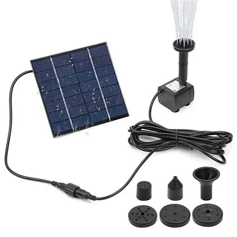 Mini Solar Fountain Pump, Power Panel Kit, Painel Solar, Bomba de Água para Jardim Piscina, Indoor, Bird Bath, Outdoor, 1.4W