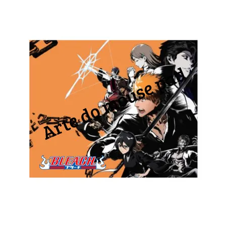 Mouse Pad Bleach Personalizado Nome Ichigo Bankai Byakuya Aizen Anime Otaku Gamer Presente