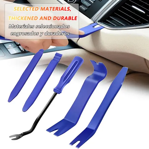 Conjunto de ferramentas manuais para automóveis, kit de ferramentas para desmontagem de automóveis, ferramenta para reparo de sistemas de som, ferramenta para reparo de DVD, ferramenta para remoção do painel de instrumentos, painel de acabamento plástico interno.