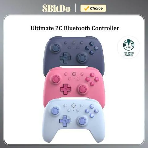 8bitdo ultimate 2c controlador bluetooth gamepad sem fio com efeito hall joystock para nintendo switch/swicth 2/console oled