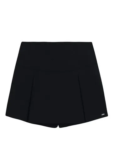 Short-Saia em Tecido Bengaline para Menina Preto