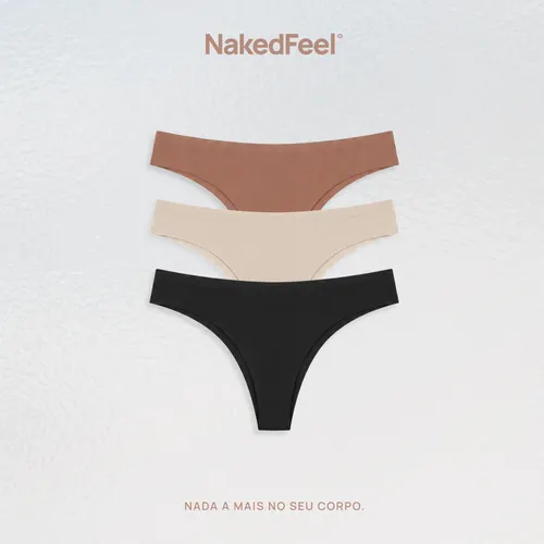Kit Calcinhas Biquíni NakedFeel 3 Unidades