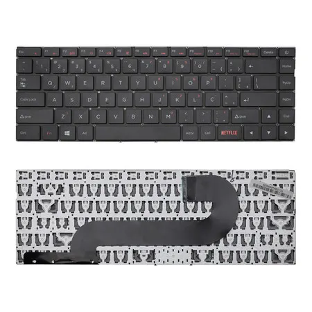 Teclado para Notebook compatível com Positivo Motion C41TA ABNT2 - Botão Netflix