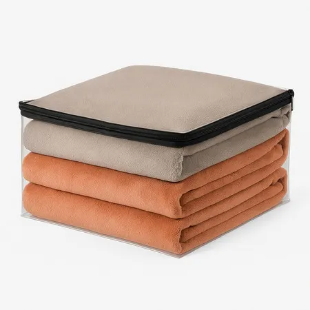 Kit 5 Saco Organizador Pvc para Edredom e Cobertor com Zíper Preto Guarda-Roupa