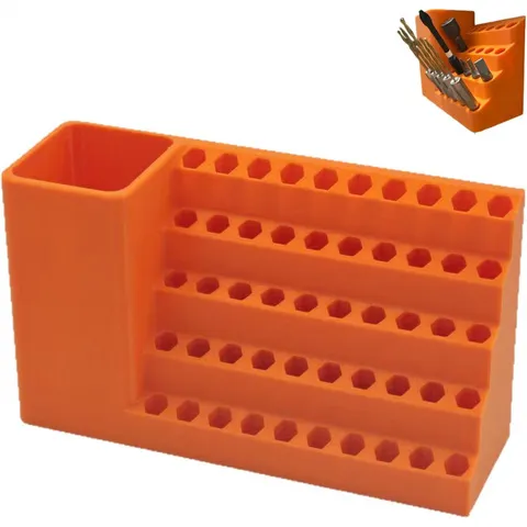 50 buracos hex chave de fenda bit caixa de armazenamento 1/4 Polegada impacto driver bit titular organizador caixa de ferramentas durável para diy & oficina