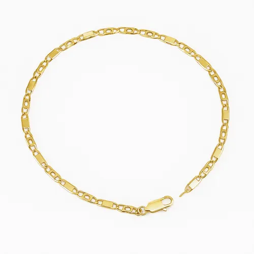 Pulseira Piastrine 23 cm em Ouro 18k
