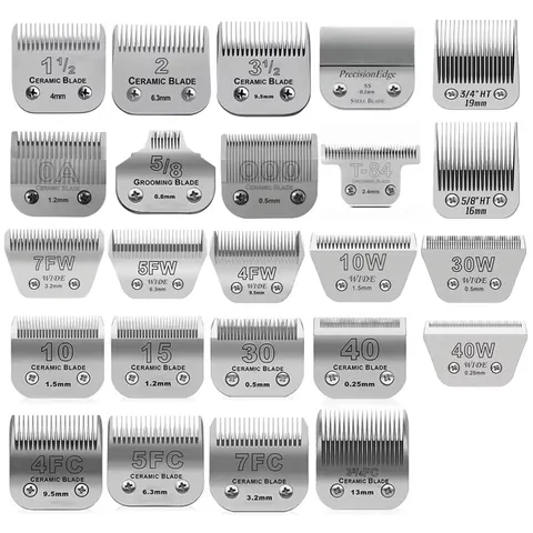 Lâmina cerâmica destacável para Pet, Cão e Gato, Clippers, compatível com Andis,Oster A5 e 76,Wahl KM série 10, Animais Grooming Clippers