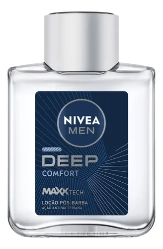 NIVEA MEN Deep Comfort Loção Pós-Barba 100ml, Hidrata e Acalma, Alívio Imediato, Previne Irritações, Ação Antibacteriana, Pele Confortável