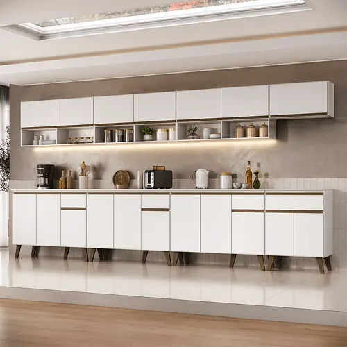 Armário de Cozinha Completa Atlanta Miller Carraro Branco