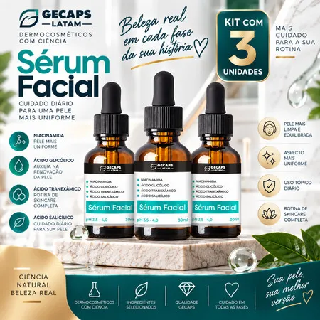 Kit 3 Sérum Clear Clareador vittage 30ml