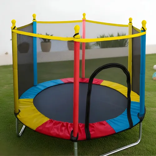 Cama Elástica Eloria Pula Pula de 1.4m com Rede de Proteção para Crianças de 2 a 4 Anos
