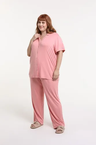 Calça Reta Pijama Americano Rosa