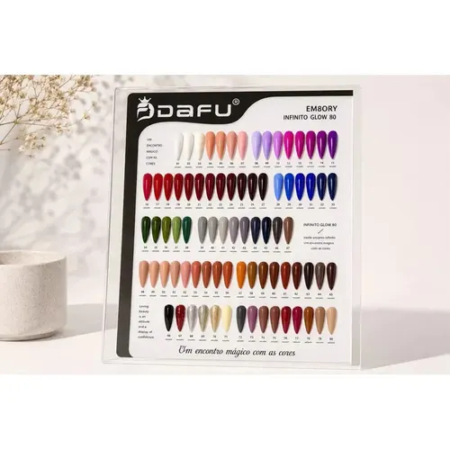 Esmaltes em Gel Marrons Vermelhos Nudes Branco Renda Dafu Vinho Infinito Glow 80 Cores Unhas Alta Pigmentação sem Hema sem TPO 12ml