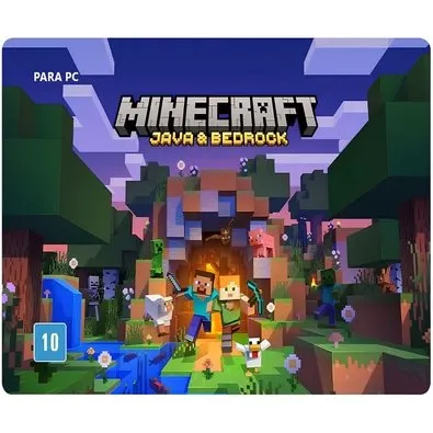 Gift Card Minecraft Java & Bedrock, 2 em 1! Cartão Presente Digital