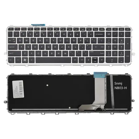 Teclado para Notebook compatível com Hp Part Number 720244-001 Inglês Internacional - US