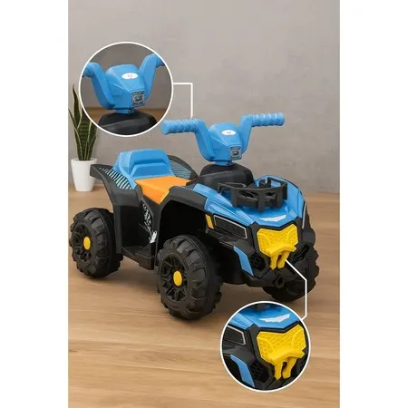 Quadriciclo Elétrico Infantil 6V Azul Moto Bateria Recarregável Passeio Brinquedo Criança