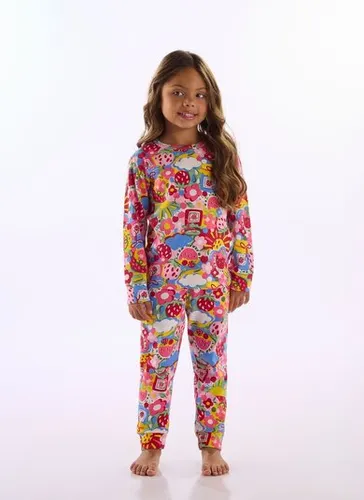 Pijama Unissex Infantil Estampado Rosa