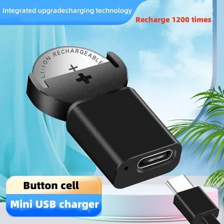Novo Novo Novo para baterias LIR2032 LIR1632 LIR2025 LIR2016 LIR2032H, carregador de moeda de lítio tipo C de longa