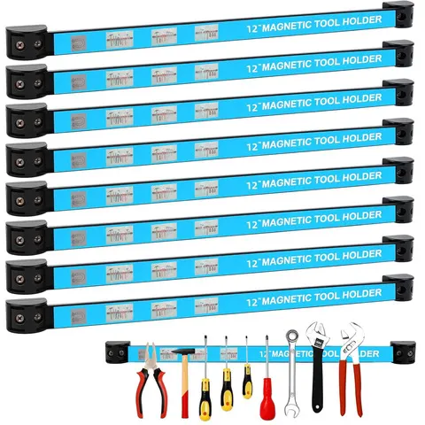 Suporte Magnético para Ferramentas, Barra Magnética de Alta Resistência, Organizador de Metal para Armazenamento de Ferramentas em Garagens e Oficinas, Rack para Bancada de Trabalho