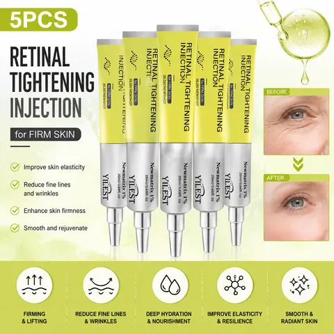 Creme para Olhos Retinal 20ml com Retinol, Ceramida e Pantenol, Creme Hidratante e Firmador para Cuidado da Pele com Linhas Finas