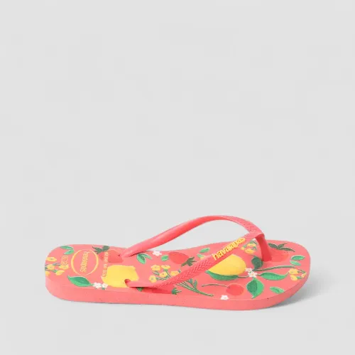 Chinelo Feminino Havaianas Original Estampa Frutas Rosa